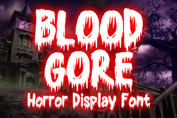 Blood Gore: A Display Font for Horror-Themed Editorial Design