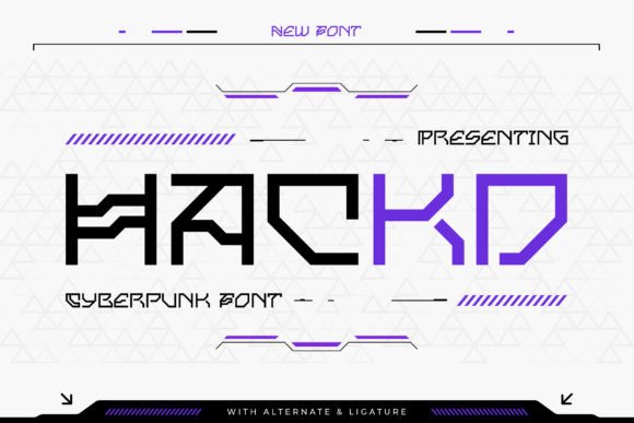 Hackd: A Cyberpunk Display Font That Ignites Your Handmade Designs