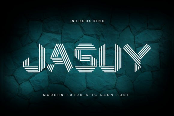 Jasuy: A Futuristic Neon Display Font for Editorial Impact