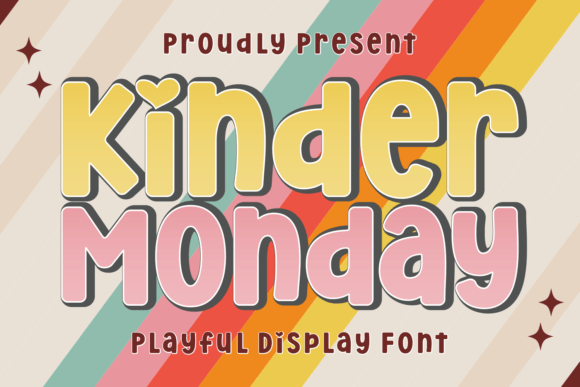 Kinder Monday: A Playful Display Font for Editorial Joy