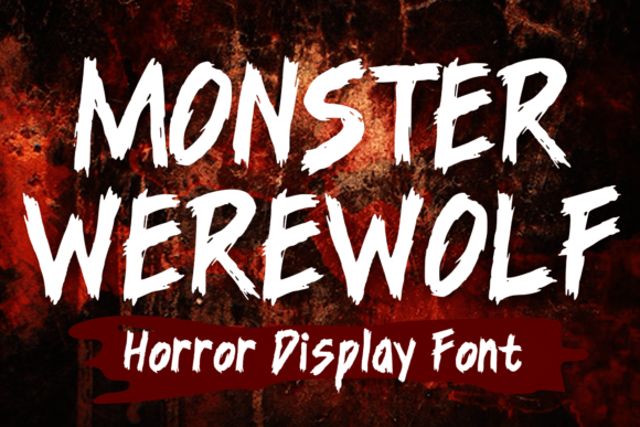 Monster Werewolf: A Playful Yet Spine-Tingling Display Font for Bold Branding