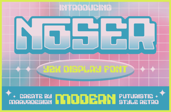 Noser: A Modern Y2K Display Font for Editorial Impact