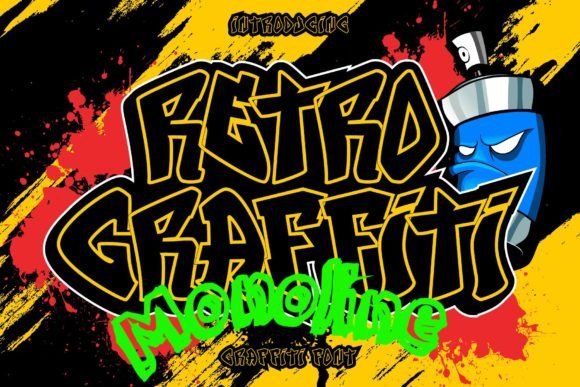 Retro Graffiti Monoline: A Bold Display Font for Digital Branding